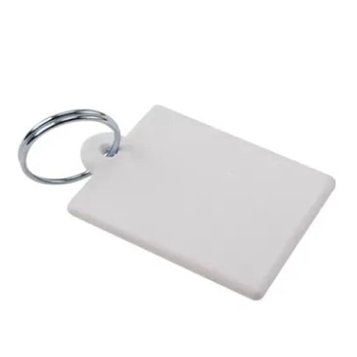 100 Chaveiro de Polímero para Sublimação 5,5x3,5cm Retangular