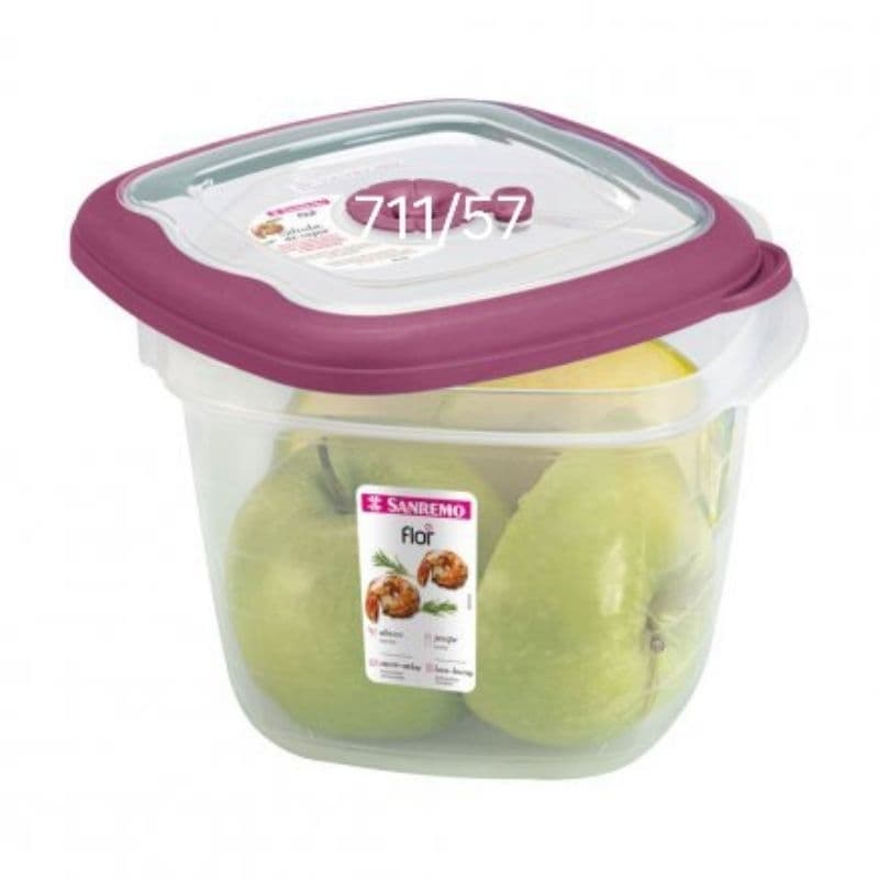 POTE SANREMO FLOR HERMÉTICO QD 1,6L 711/57 NA COR AÇAÍ