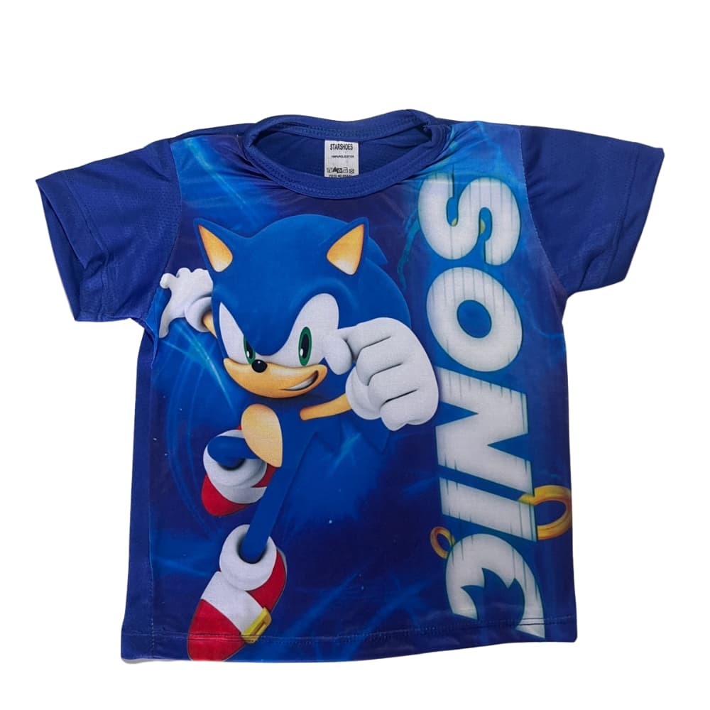 Camisa Infantil Masculino Sonic Lançamento Confotável