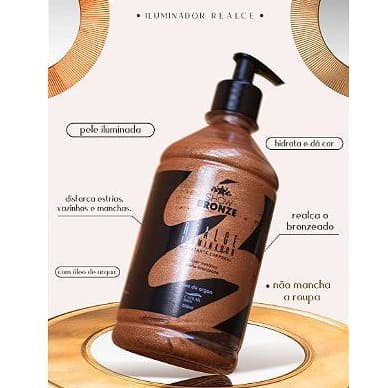 Realce Iluminador Corporal 500ml Show Bronze Capilar Essência
