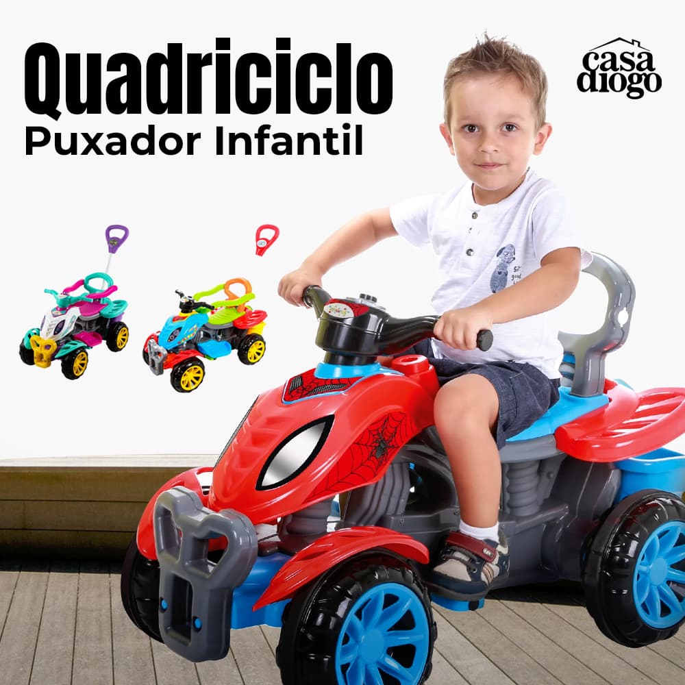 Quadriciclo Infantil Carrinho De Passeio Moto Menina Menino Presente De Criança Brinquedo Ar LIvre