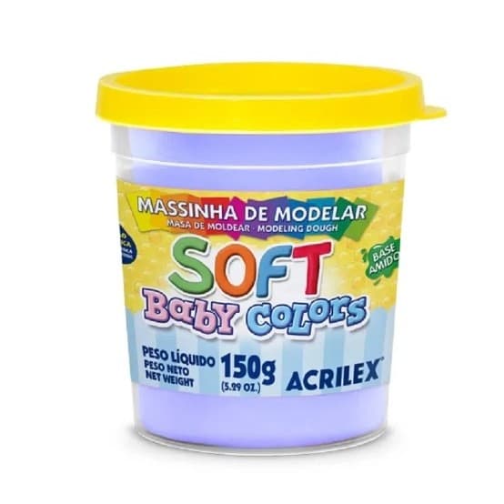 Massa de Modelar Soft Baby Colors 150g - Lilás Acrilex