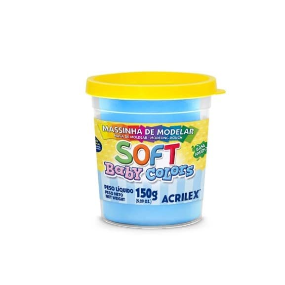 Massa de Modelar (massinha) Soft Baby Colors 150g - Azul Acrilex