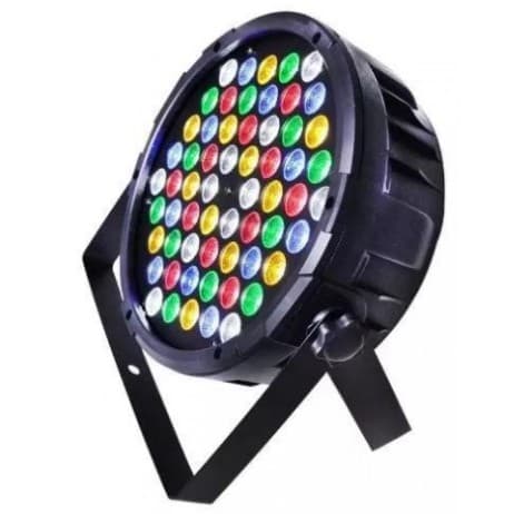 1 Refletor Canhão Led Rgbwa 54 Leds De 3w Dmx Strobo Dj