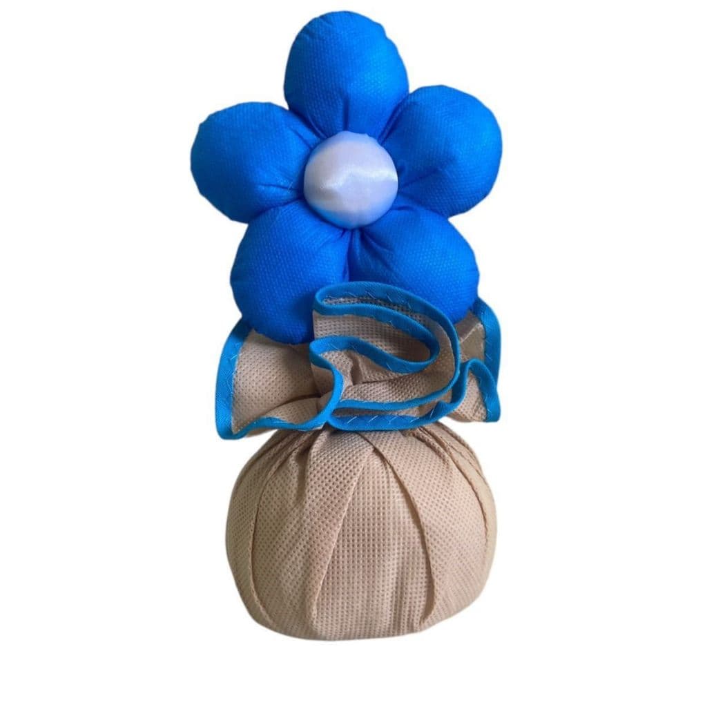 Peso Porta Flor Azul Suporte Para Porta Aparador E Segurador De Porta