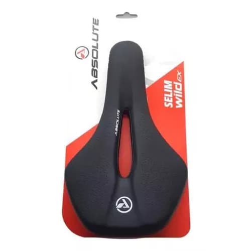 Selim Absolute Wild EX 155 mm Preto Vazado para MTB Speed e Urbano