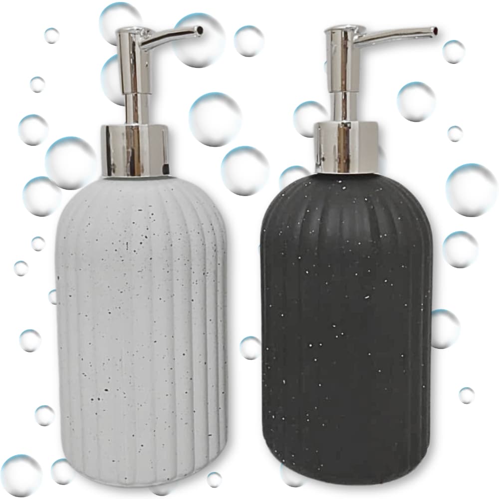 1 Ou 2 Saboneteiras Líquida Dispenser Porta Sabonete Vidro Luxo Pia Banheiro Lavabo Preta Branca