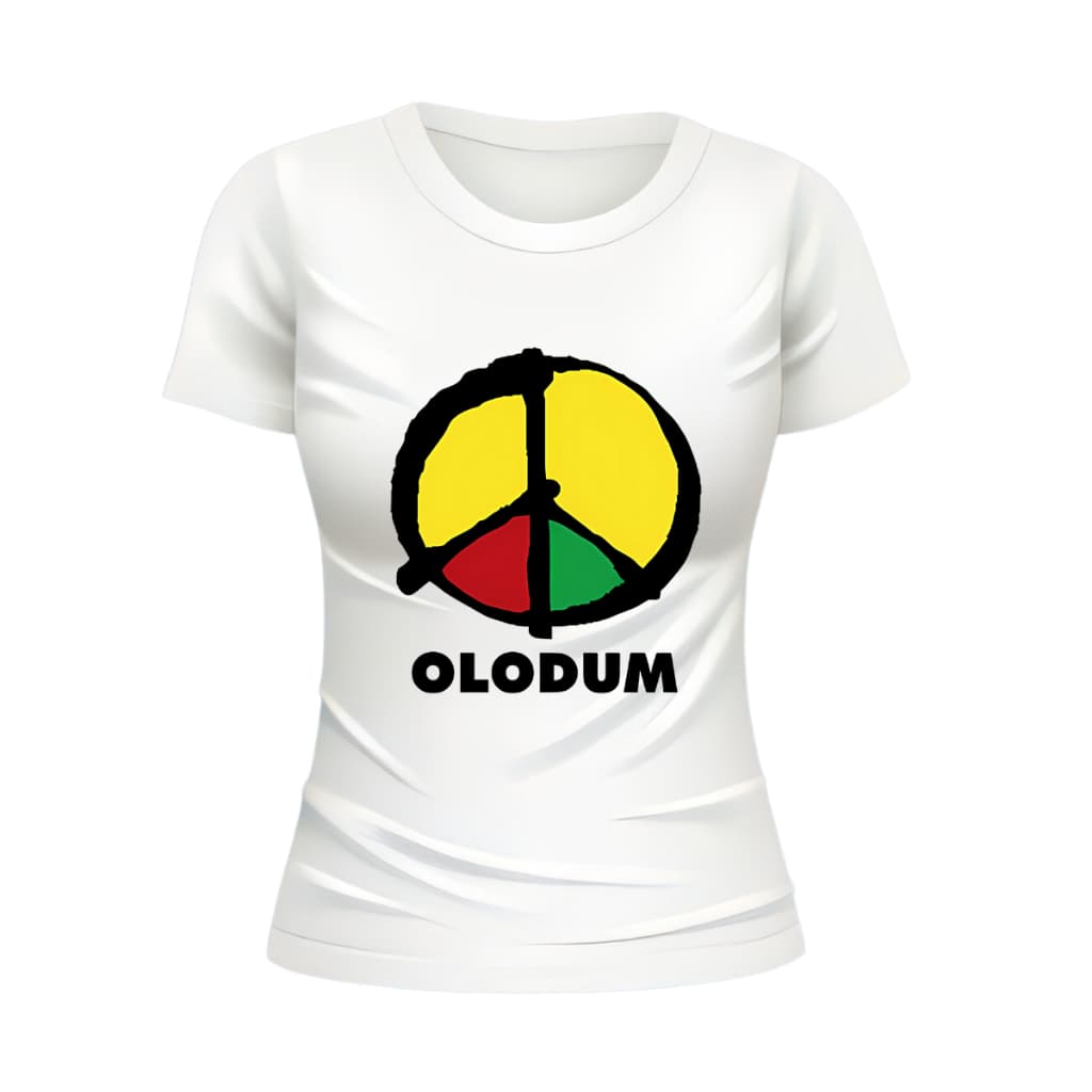 T-shirt  Olodum 2024 Camiseta Branca Estampada Manga Curta