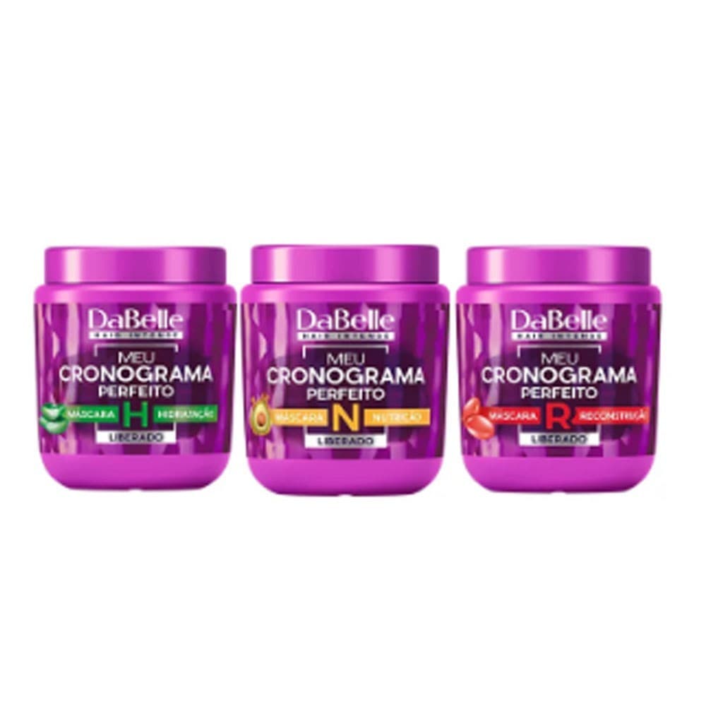 Kit Dabelle Hair Intense Meu Cronograma Perfeito - 3 Máscaras 400g Cada
