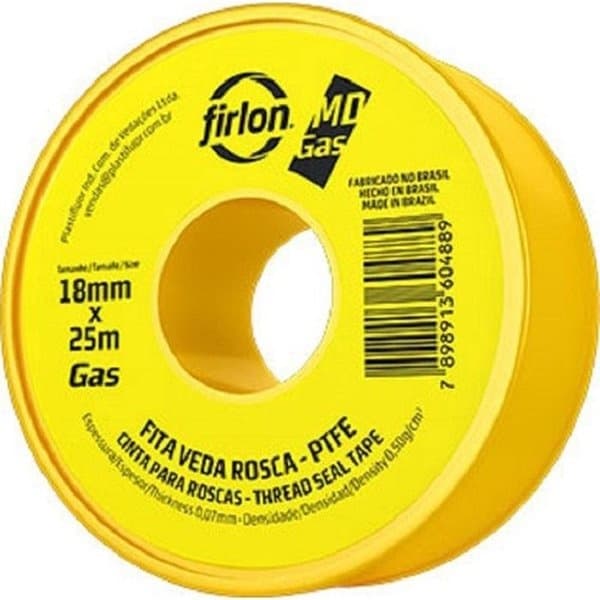 Fita Veda Rosca Md Gas 18Mmx25M - Firlon