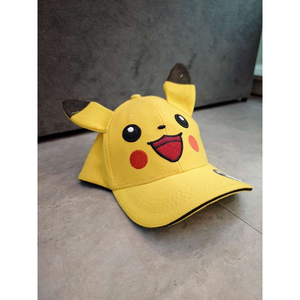 Boné de Pikachu com Orelha  Aba Curva Regulagem Adultos