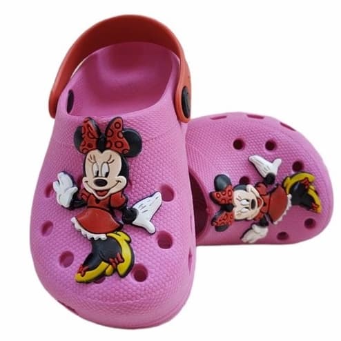 Babuche Sandalia Infantil Menina Minnie Calcfacil Ideal Para Piscina, Caminhada Dia a Dia Chinelo