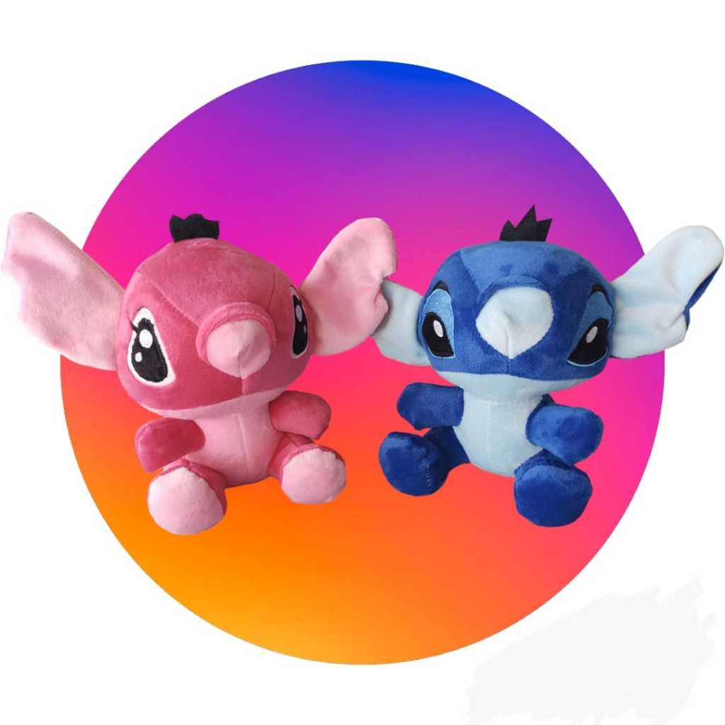 kit com 2 Pelúcias Stitch Azul e Rosa PRONTA ENTREGA/ ENVIO IMEDIATO/PROMOÇÃO/PELÚCIAS/PRESENTE/BRINQUEDOS/INFANTIL