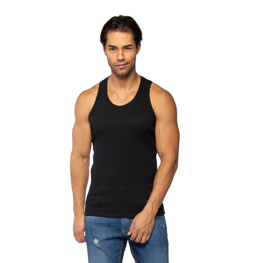 10 Camiseta Regata Masculina Americana Canelada Algodão e Elastano