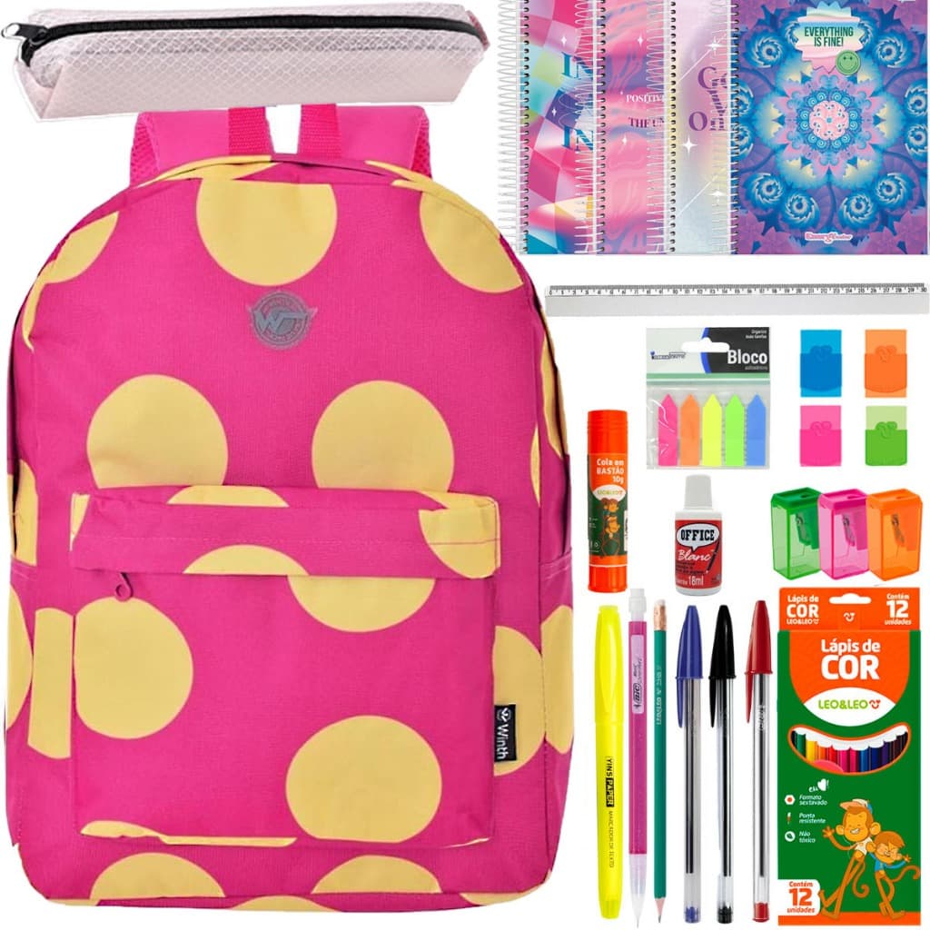 Kit Material Escolar Completo Mochila Escolar Material Estojo Escolar Kit
