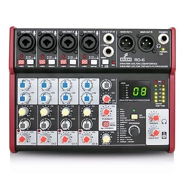 Mesa de som e interface USB Arcano RD-6