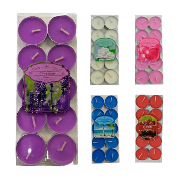 Kit 50 Mini Velas DANTAS Coloridas Refil Lamparina Decoração Vela Rechaud Chá Casamento Festa Aniversário