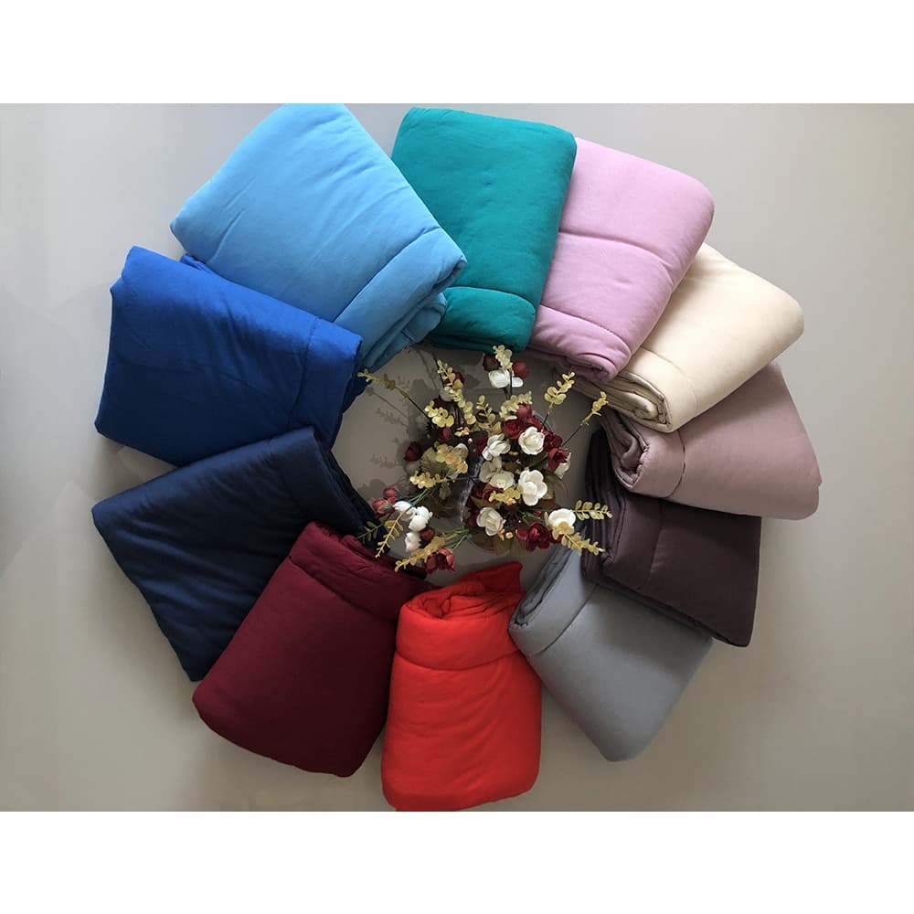 Par Porta Travesseiro  Kit Malha Com Zíper 70cm x 50cm 100% Algodão Cores Lisas Fio Penteado