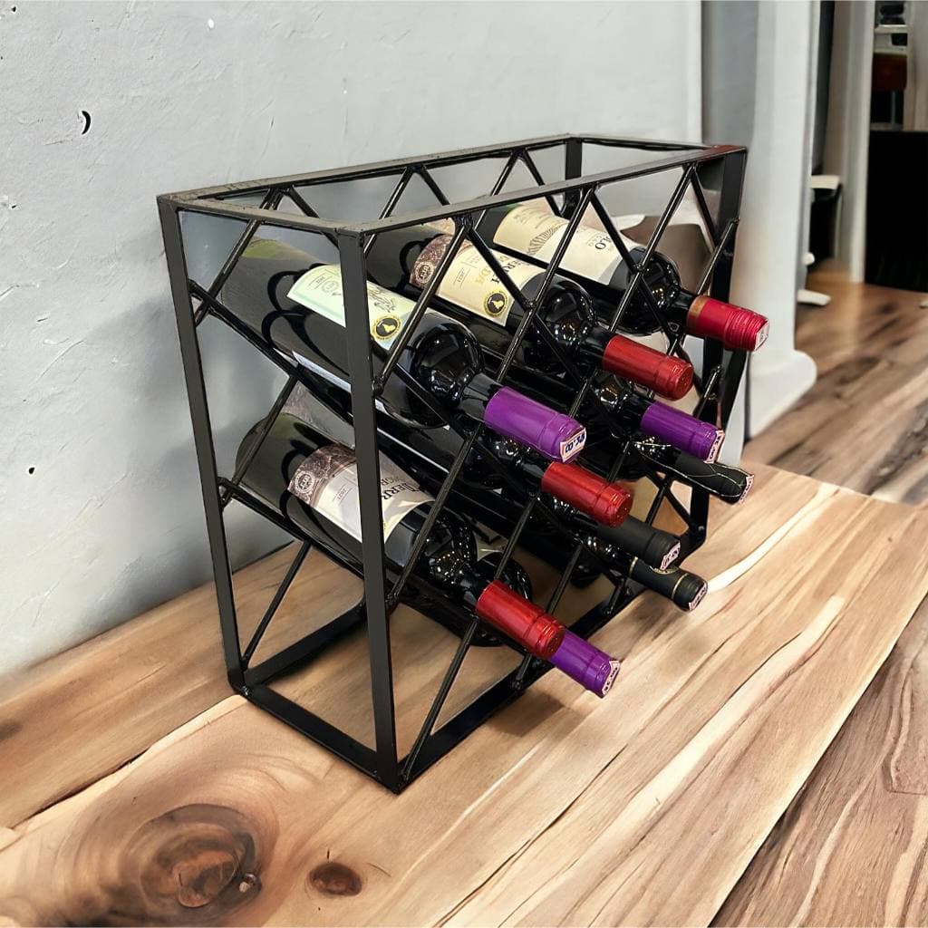 Adega Suporte Para Garrafas Vinho Ferro Estilo Industrial