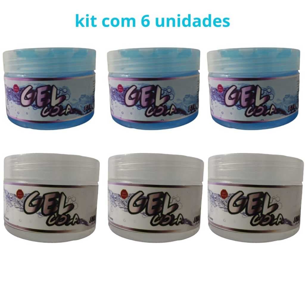 Gel Cola - sem alcool - 300g - Cris Cosméticos - kit com 6 unidades