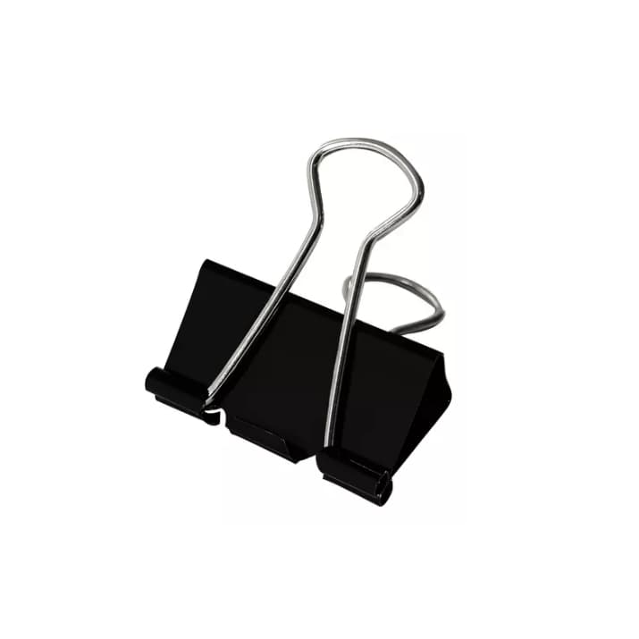 Clips Prendedor De Papel Grampo Binder 32mm 12 Un Preto
