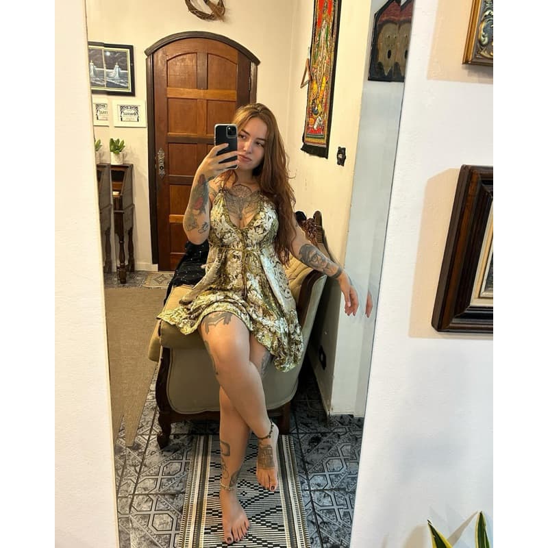 Vestido Curto Costas Aberta Indiano Hippie Roots