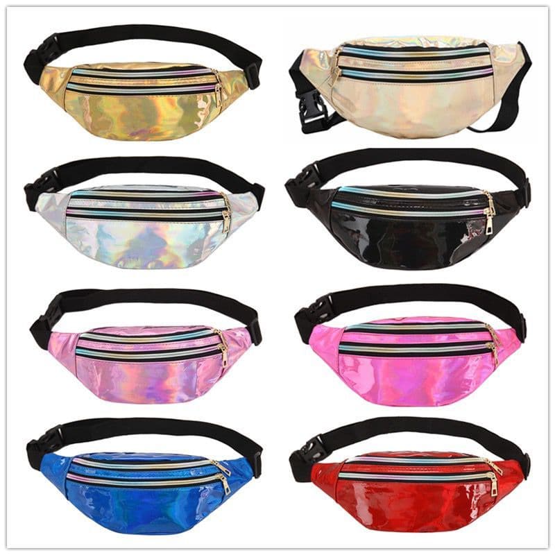 Multicolorida Brilhante bolsa de cintura/unissex