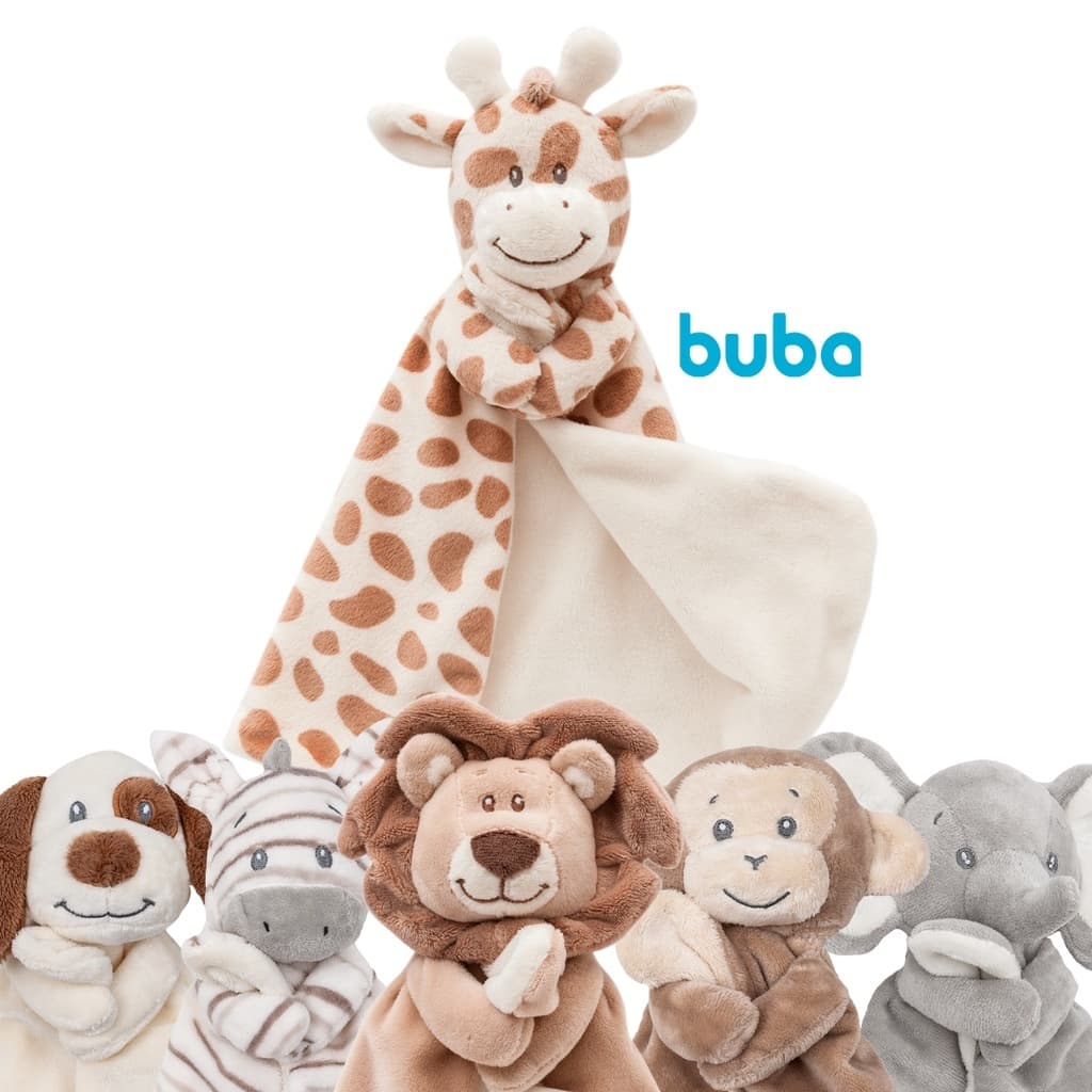 Naninha Buba Para Bebe Antialérgica Pelúcia Macia Naninha Paninho Dormir de Bebe Bichinhos Pelúcia