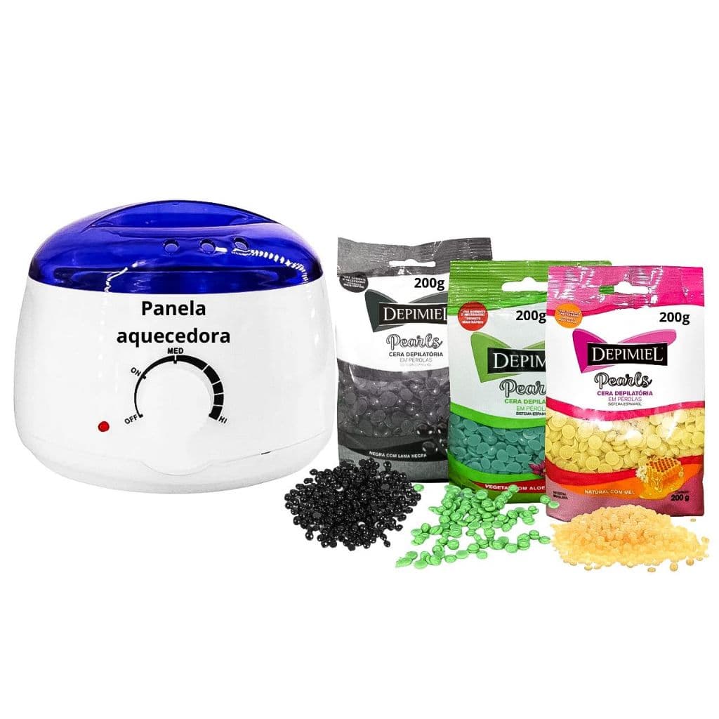 Panela Elétrica Aquecedora + Cera Quente Depimiel 200g