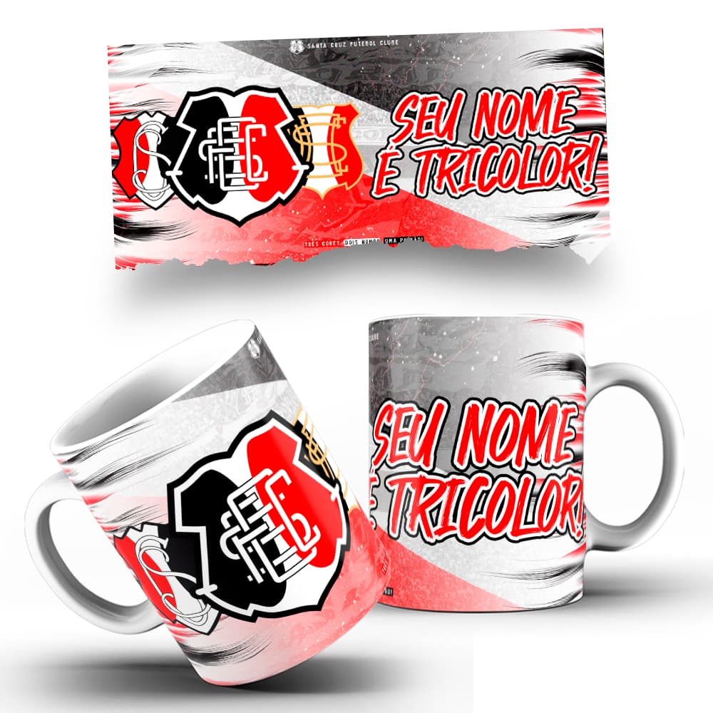 Caneca do Santa Cruz/PE Personalizada Com Seu Nome Caneca de Times
