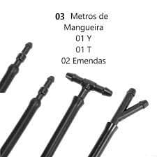 Mangueira  Limpador Para-brisa 3Mt  Esguicho+ Conexão  Celta Gol Uno Ford 5 Itens