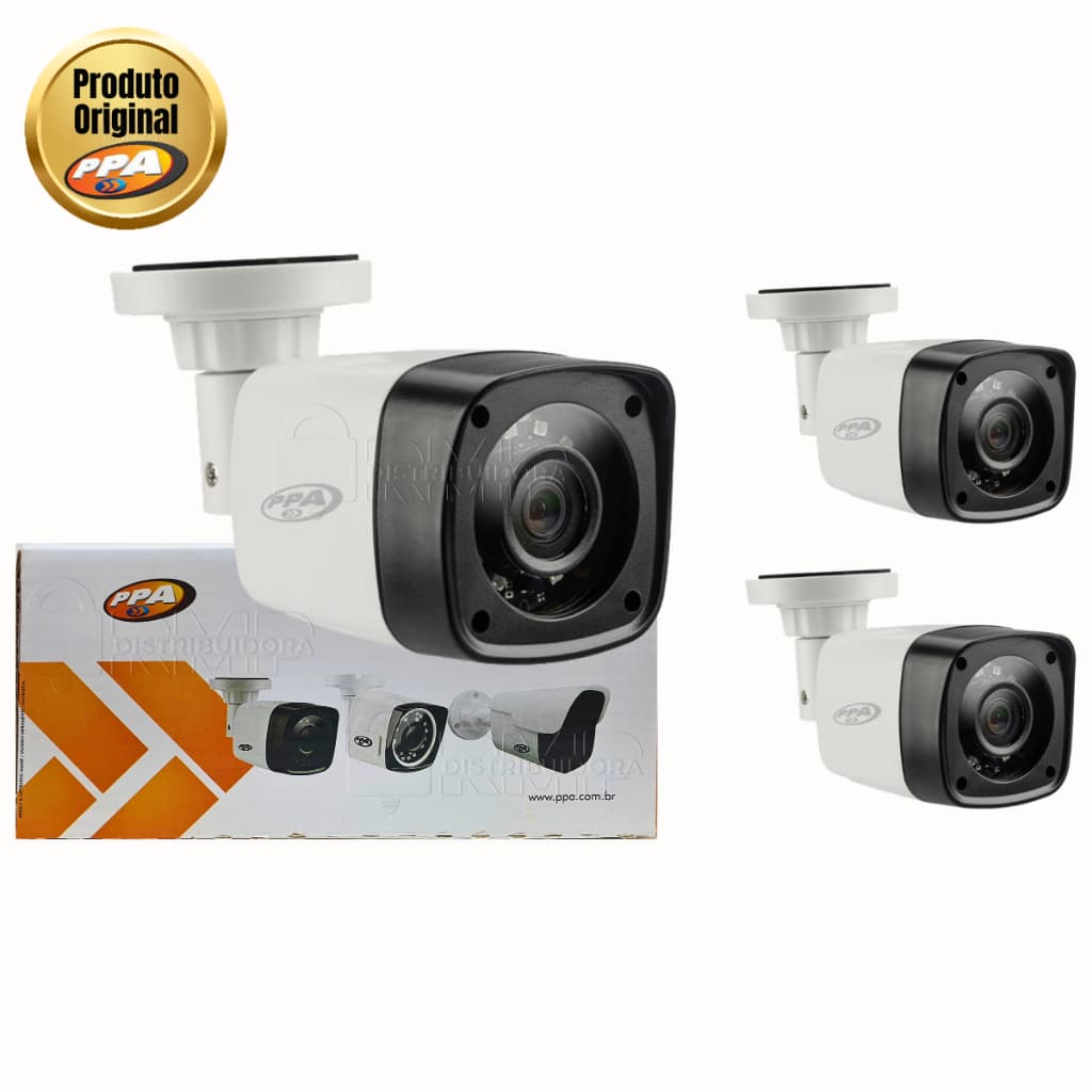 Kit 2 Câmeras Bullet de Segurança Cftv Ppa Citrox 1080p Hd 4x1 2MP Externa Ppa