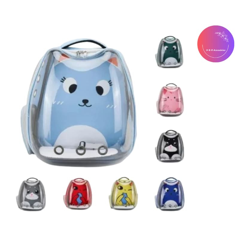 Mochila Pet com Visão Panorâmica Estampada