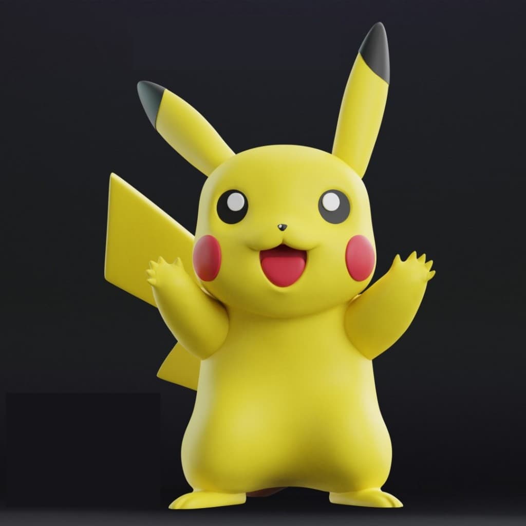suporte de óculos Pokémon Pikachu - 10cm e 15cm - Impressão 3D