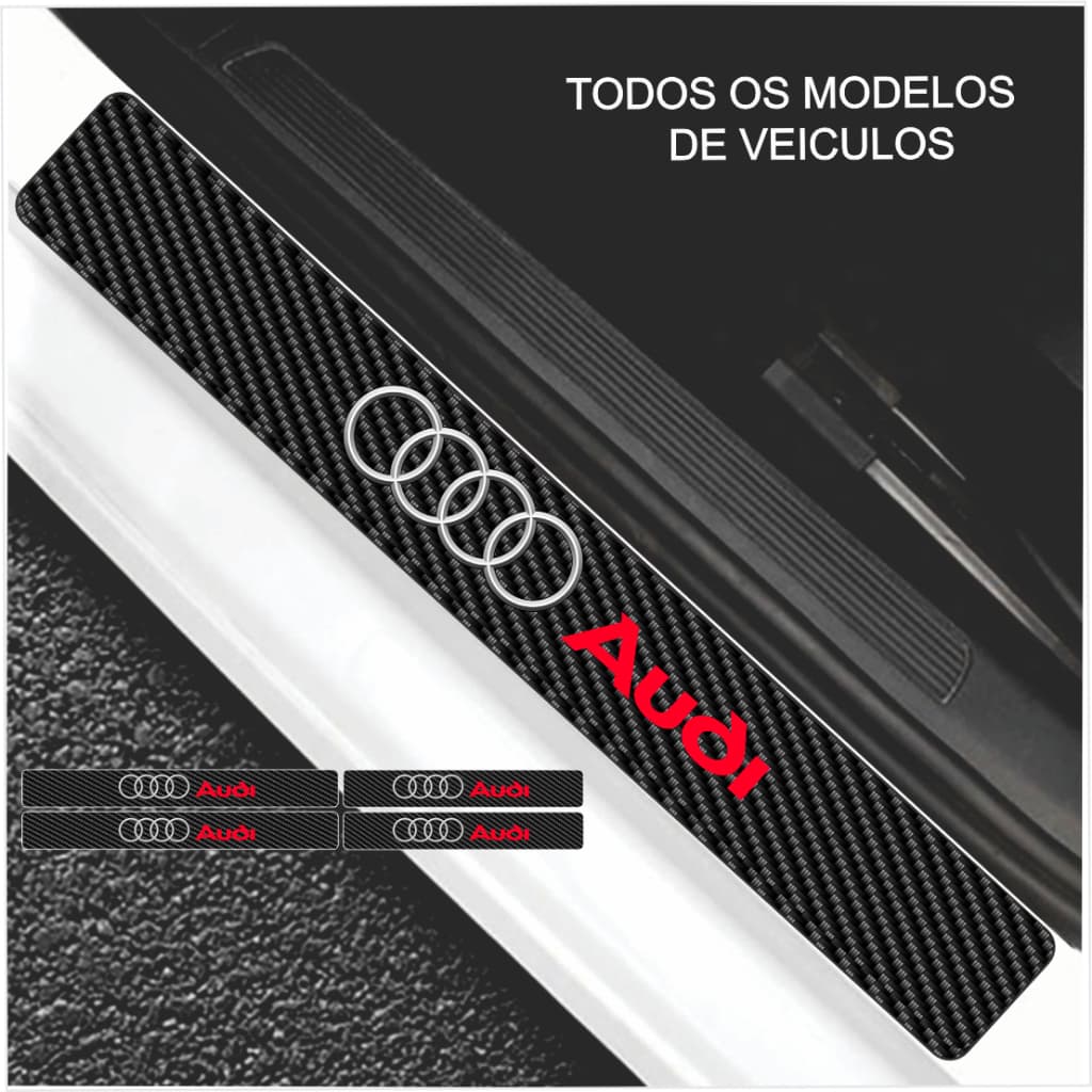 Soleira Automotiva AUDI Universal Todos os Carros da Marca Todos os Modelos  A1 A2 A3 A4 A5 A6 A7 A8 ALLROAD E-TRON E-TRON GT Q3 Q5 Q7 Q8 Q8 E-TRON R8 RS E-TRON GT RS Q3 RS Q8 RS2 RS3 RS4 RS5 RS6 RS7 S2 S3 S4 S5 S6 S7 SQ5 TT TT RS TTS entre outros