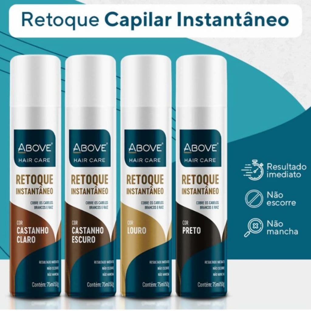 Retoque capilar instantaneo above 75ml 50 gr kit c/3 unidade