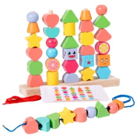 Conjunto de Blocos - brinquedo de bloco, sensorial, montessoriano, cognitivo, desenvolvimento
