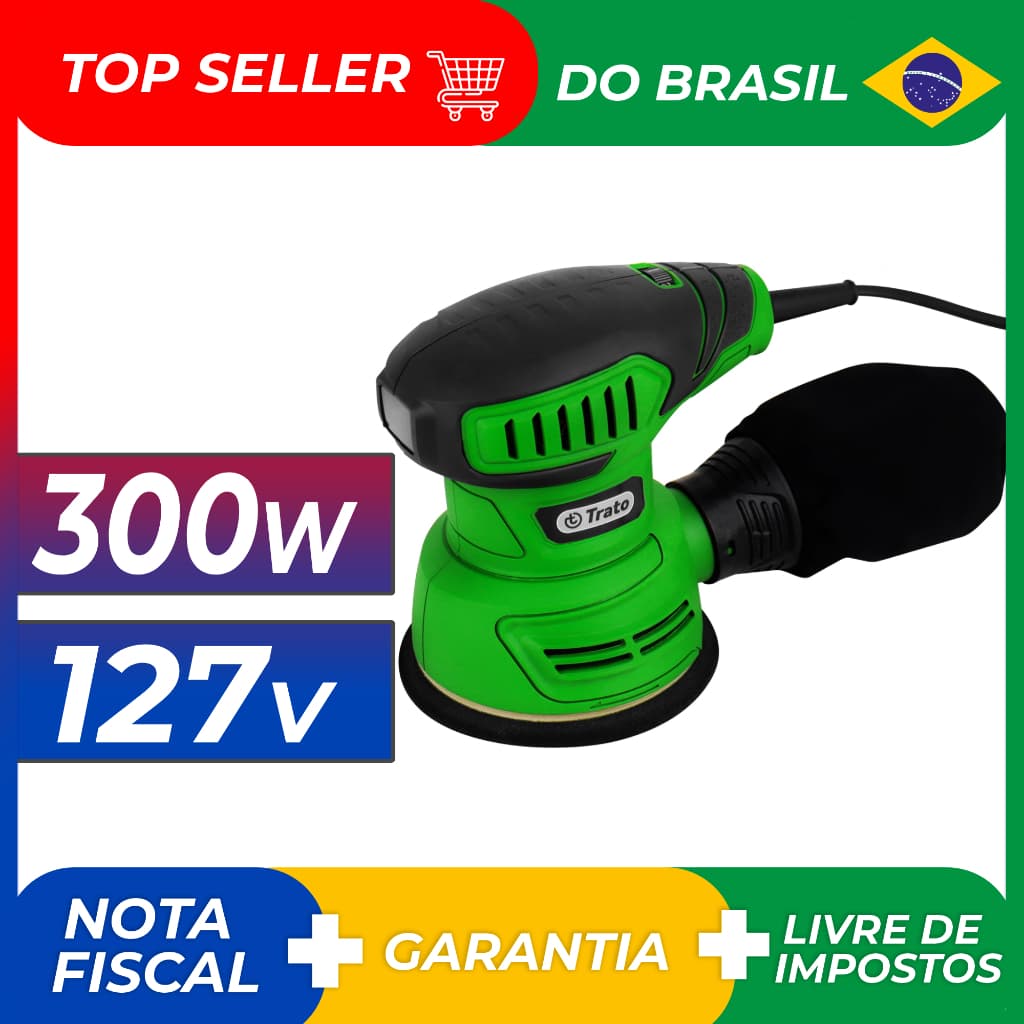 Lixadeira Roto Orbital Elétrica Profissional Madeira Lixa Trato TORB300R 300W 127V