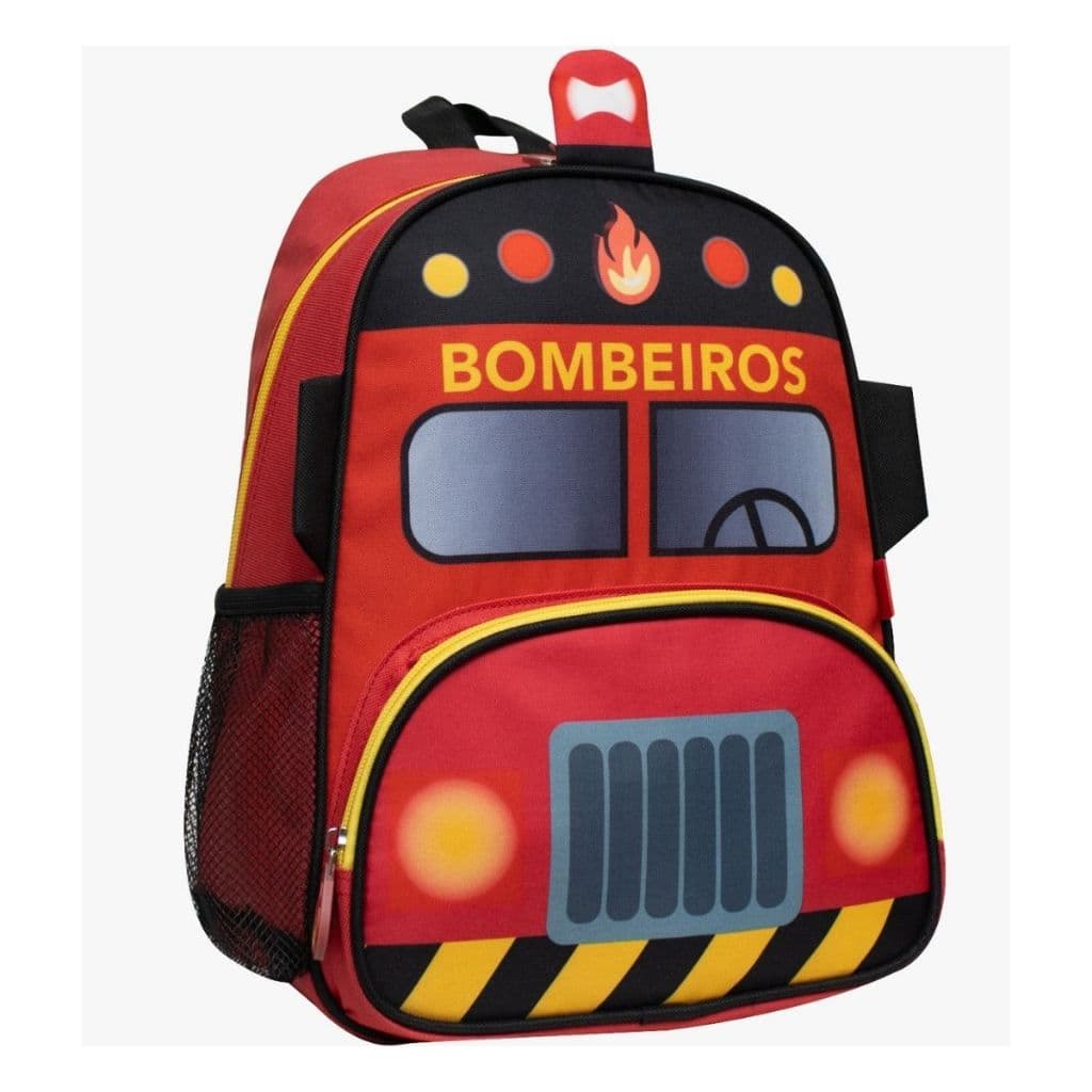 Mochila Infantil Bombeiro Creche Escolinha Passeios Meninos