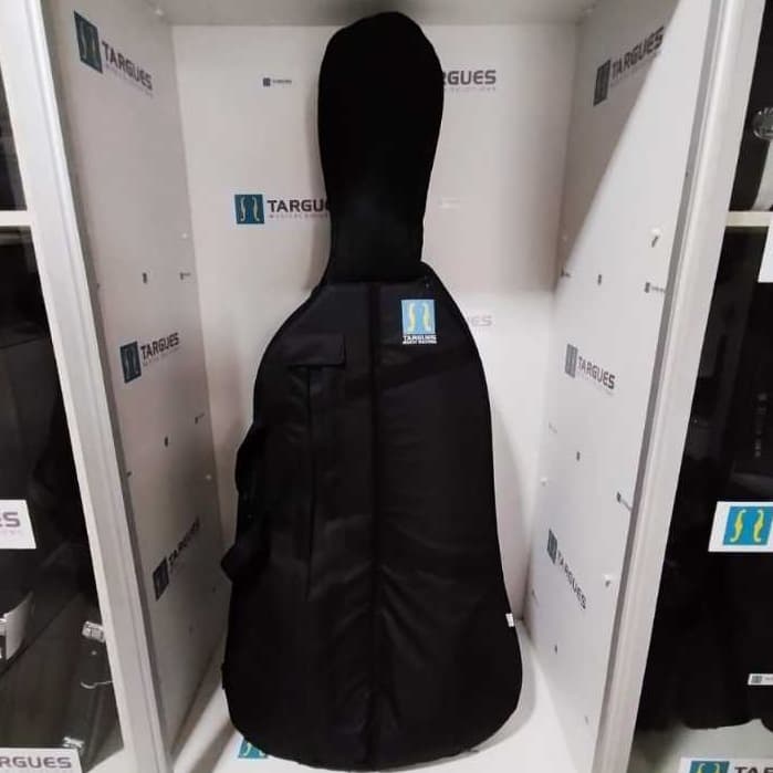 CAPA BAG P/ VIOLONCELO 4/4 EXTRA LUXO ALMOFADADA PRETA MODELO TARGUES 403 LOPES