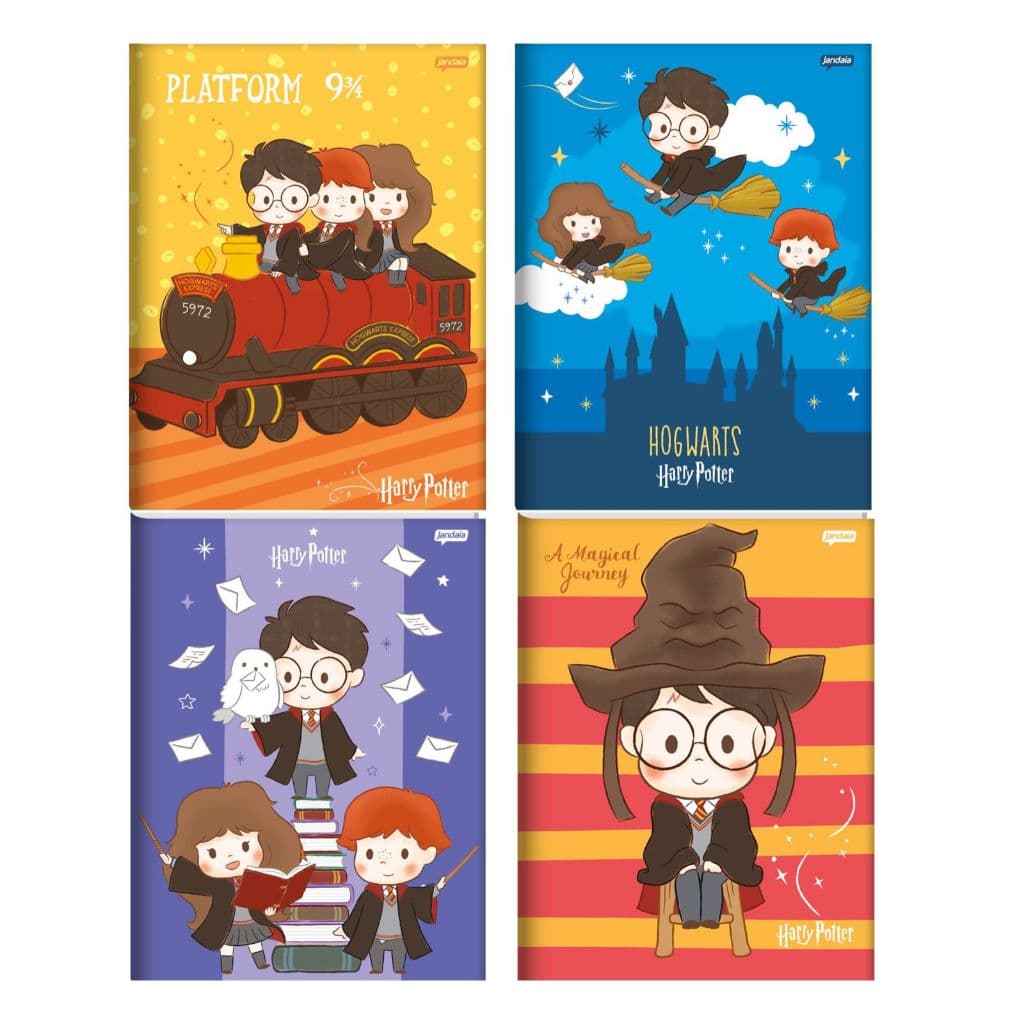 Caderno Brochura  (PEQUENO) Capa Dura 80 Folhas Harry Potter ¼  A5 - Jandaia