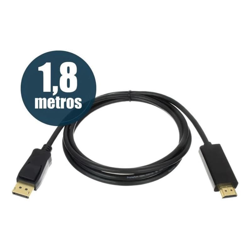 Cabo Displayport Para Hdmi Fullhd 1,80 Metros
