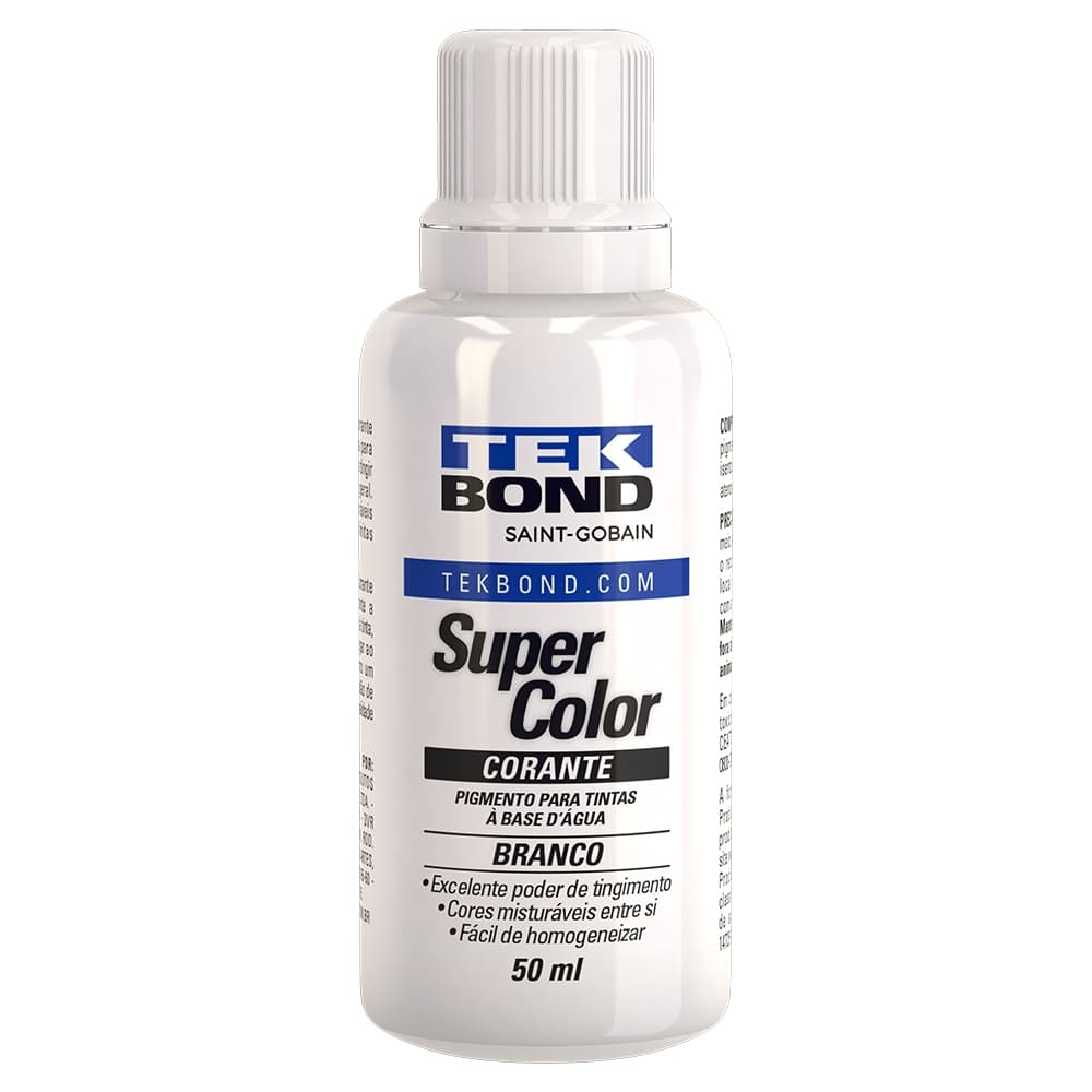 Corante líquido super color 50ml BRANCO - tekbond