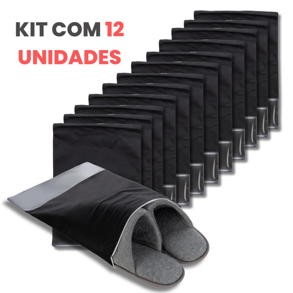 Sacos Sapatos Roupas De Tnt C/visor E Zíper Kit 12 Un