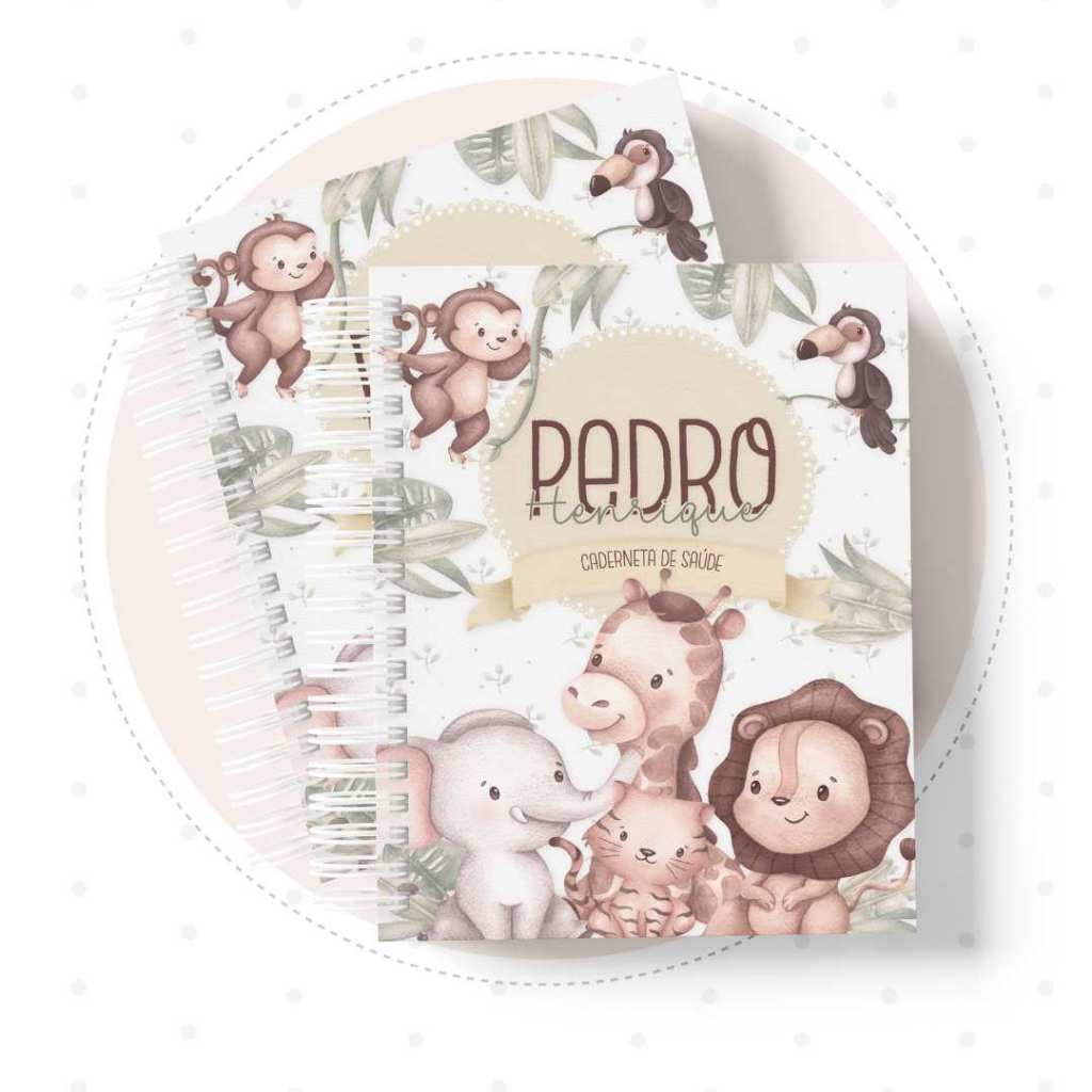 Livro do Bebê  e caderneta de vacina para Menino (vários  temas, escolha o seu)
