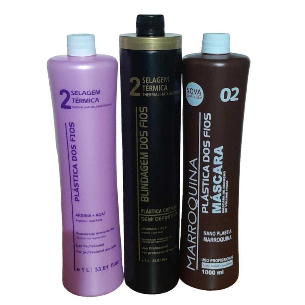 3 Plastica Dos Fios Selagem Termica Progressiva + Blindagem + Marroquina