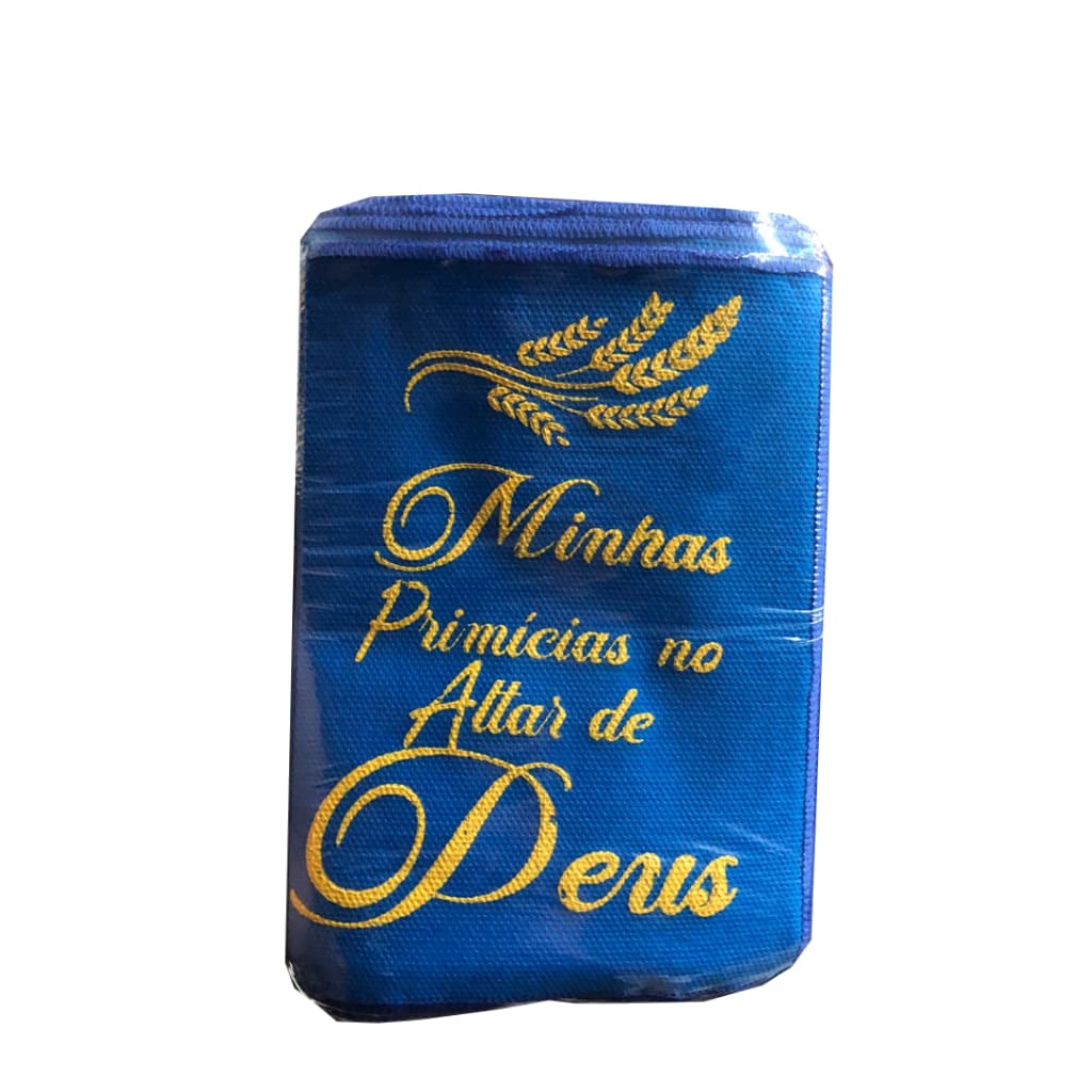 Saquitel TNT - Primícias no Altar - 16x13cm Bordado Overloque