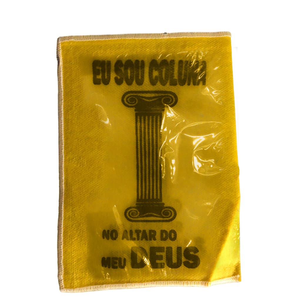Saquitel TNT - Coluna da Casa de Deus - 16x13cm Bordado Overloque