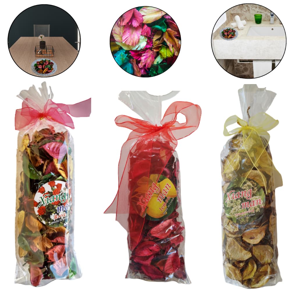 1 ou 3 Pacotes Folhas Secas Aromatizada Perfumada Decoração Casa Banheiro Essência Pout Pourri