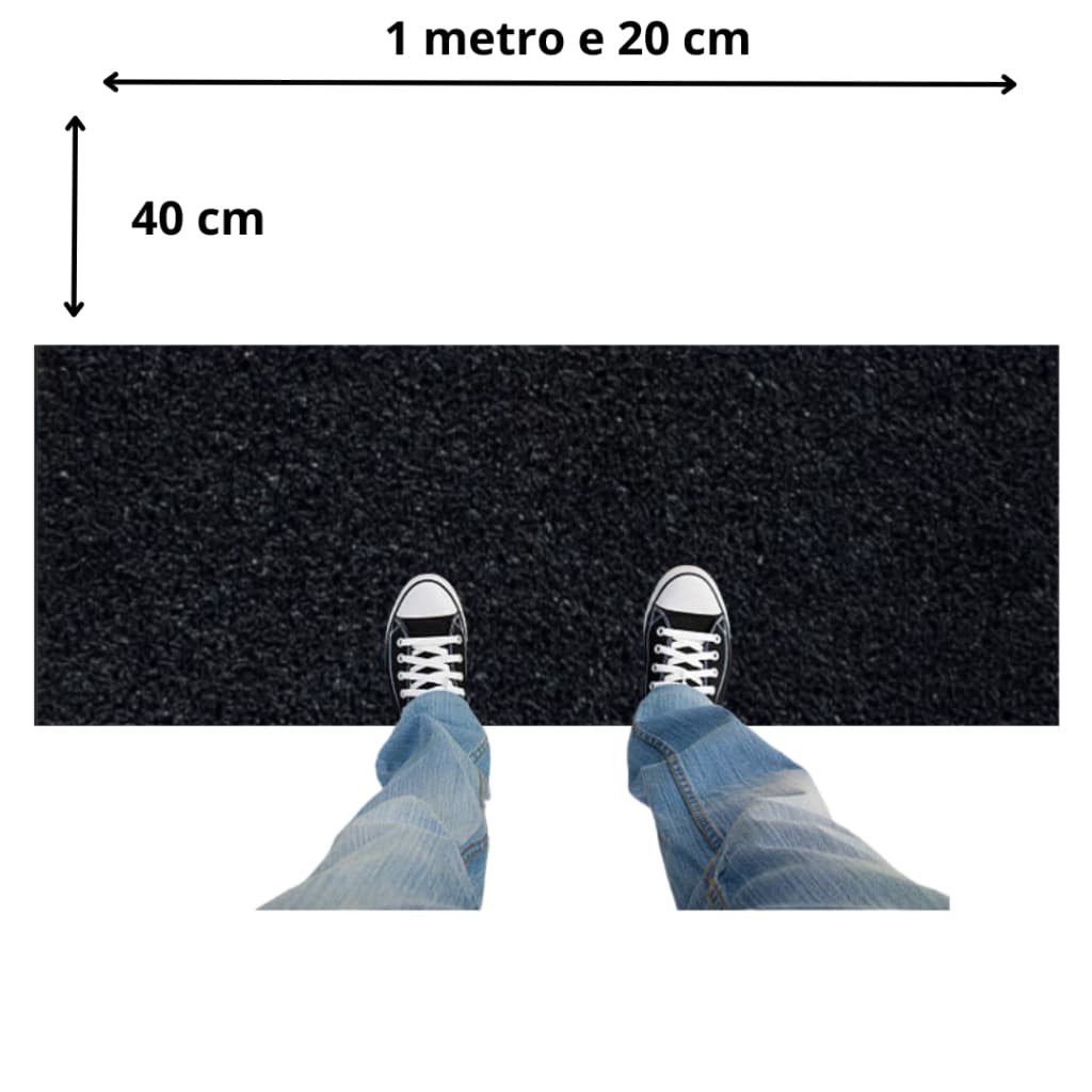 Tapete vinil  1,20 metro  x 40 cm  Primeira lInha  original preto 12mm